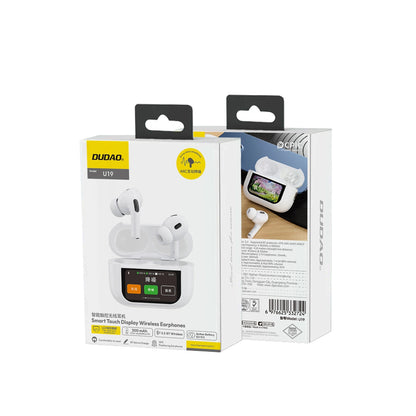 Manos libres Bluetooth Dudao U19 Display, TWS, Blanco