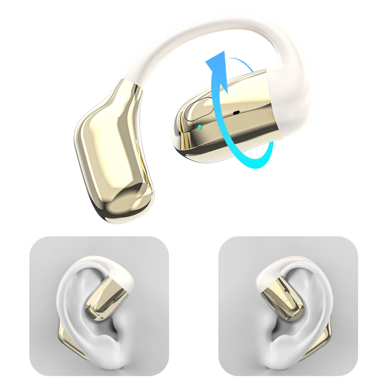 Handsfree Bluetooth Dudao U4Pro, A2DP, Beige Dorado