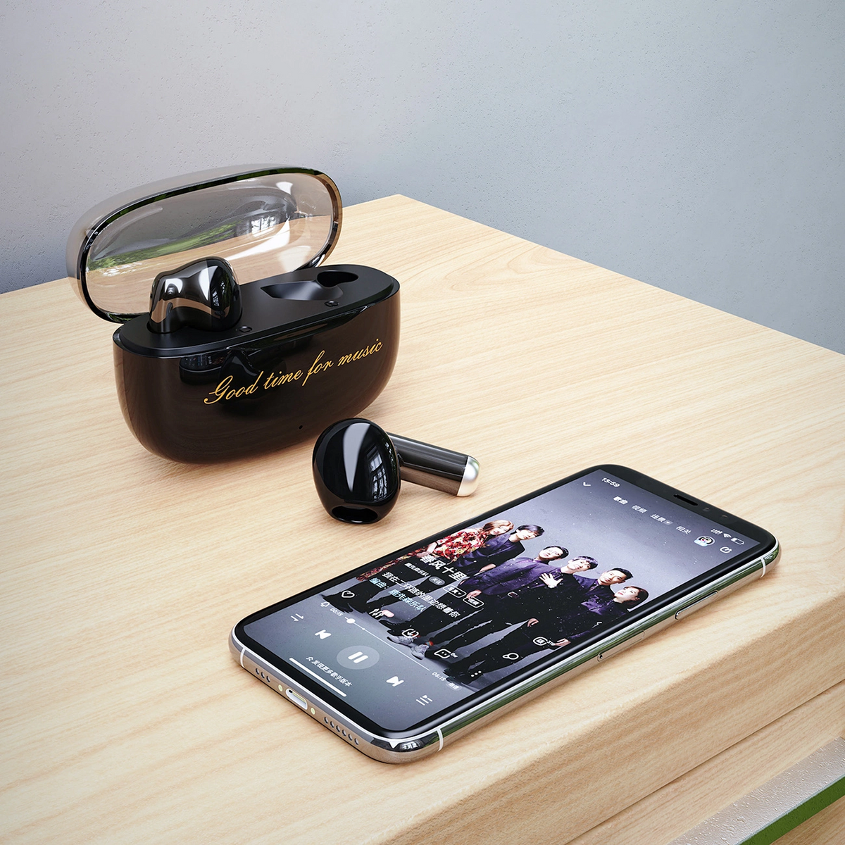 Manos libres Bluetooth Dudao U8, TWS, Negro