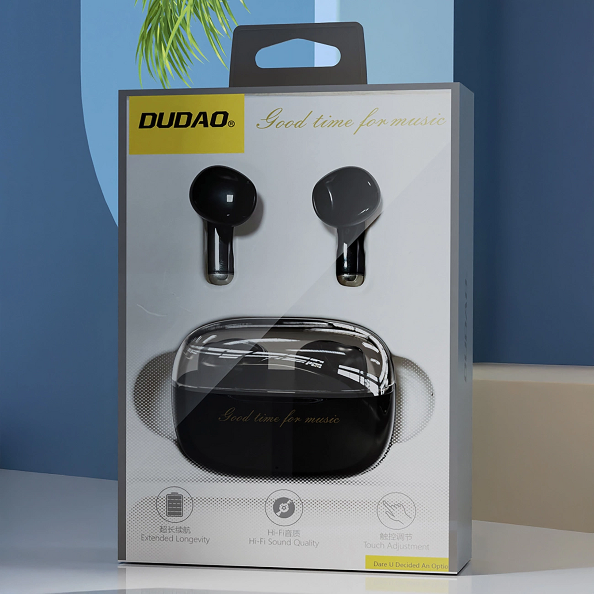 Manos libres Bluetooth Dudao U8, TWS, Negro