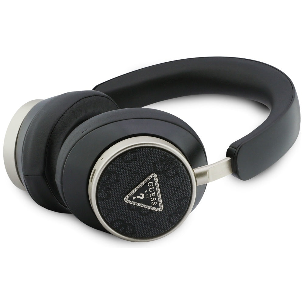 Manos libres Bluetooth Guess 4G Logo Triángulo Dorado, A2DP, Negro