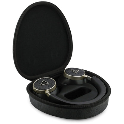 Manos libres Bluetooth Guess 4G Logo Triángulo Dorado, A2DP, Negro