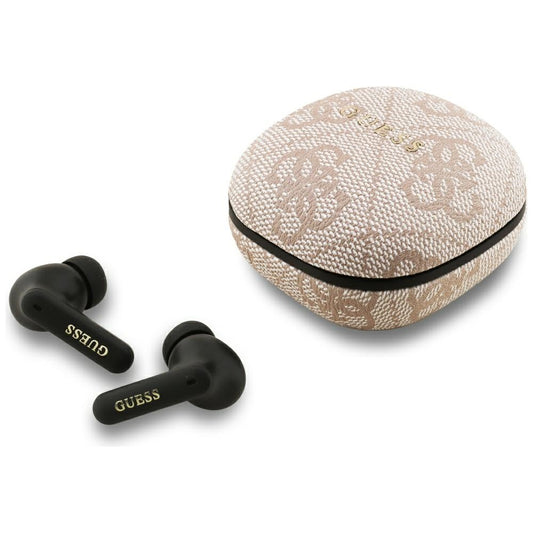 Manos libres Bluetooth Guess 4G Classic Metal Logo, TWS, Rosa