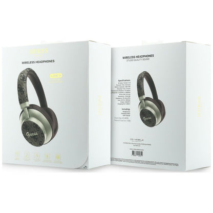 Manos libres Bluetooth Guess 4G Gold Script Metal, A2DP, Marrón