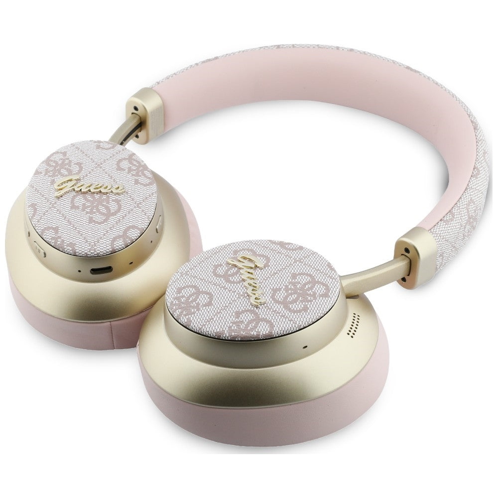 Manos libres Bluetooth Guess 4G Gold Script Metal, A2DP, Rosa