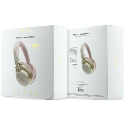 Manos libres Bluetooth Guess 4G Gold Script Metal, A2DP, Rosa