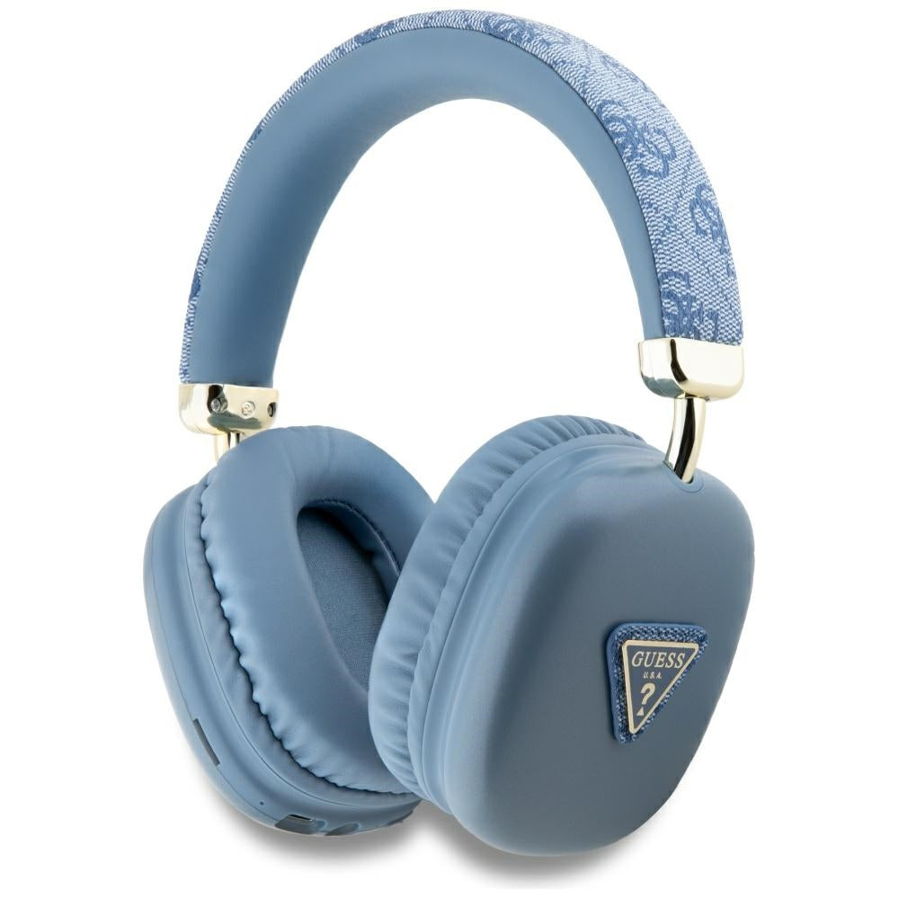 Handsfree Bluetooth Guess 4G Logo Triángulo Dorado, A2DP, Azul
