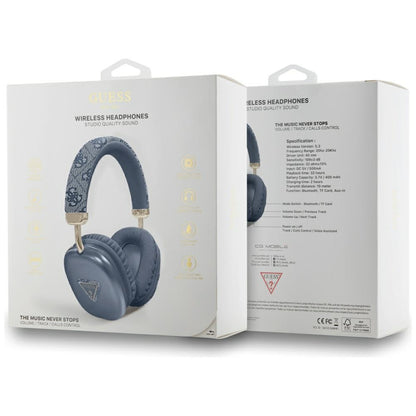 Handsfree Bluetooth Guess 4G Logo Triángulo Dorado, A2DP, Azul