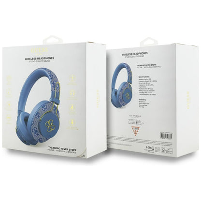 Handsfree Bluetooth Guess 4G Metal Logo, A2DP, Azul