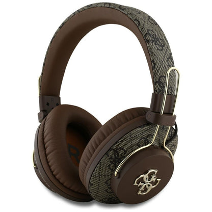 Manos libres Bluetooth Guess 4G con logo metálico, A2DP, Marrón