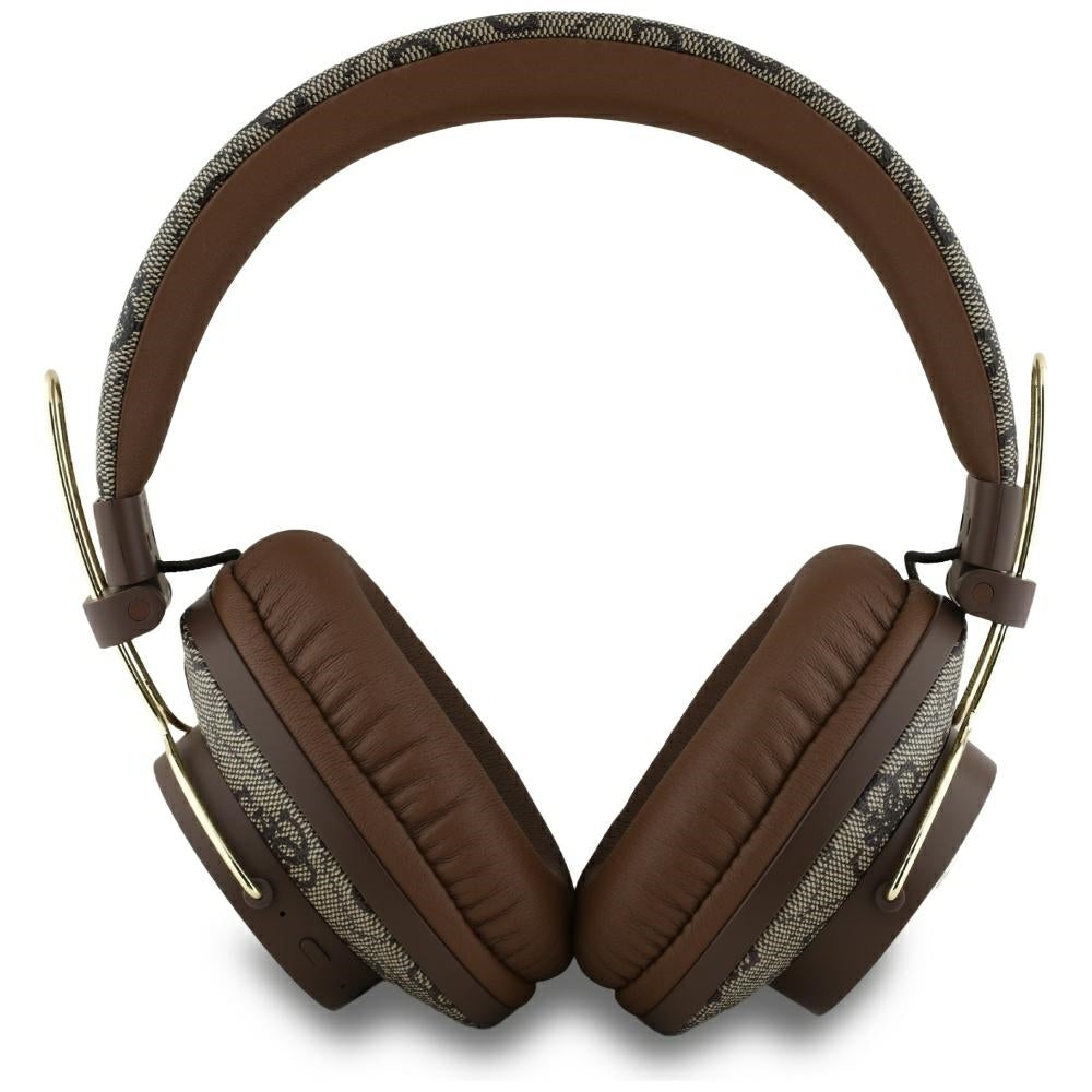 Manos libres Bluetooth Guess 4G con logo metálico, A2DP, Marrón