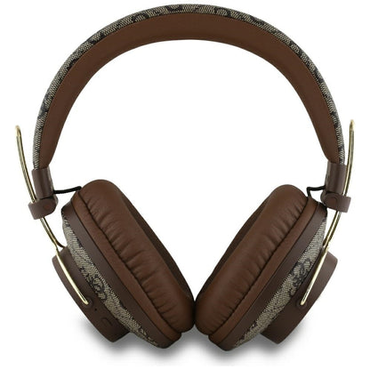 Manos libres Bluetooth Guess 4G con logo metálico, A2DP, Marrón