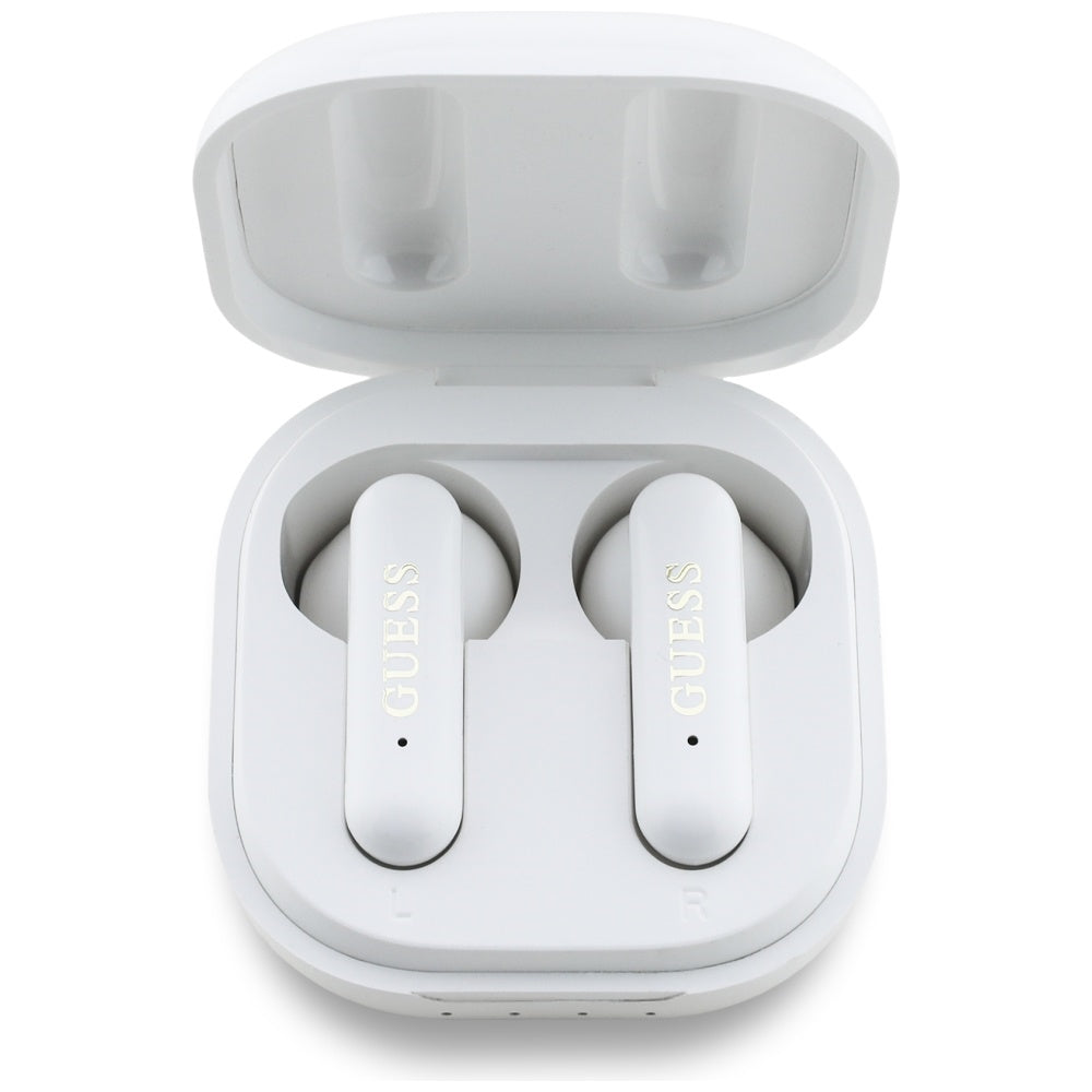 Guess 4G Metal Logo Bluetooth Handsfree, TWS, White