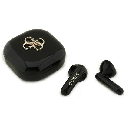 Manos libres Bluetooth Guess 4G Metal Logo, TWS, Negro