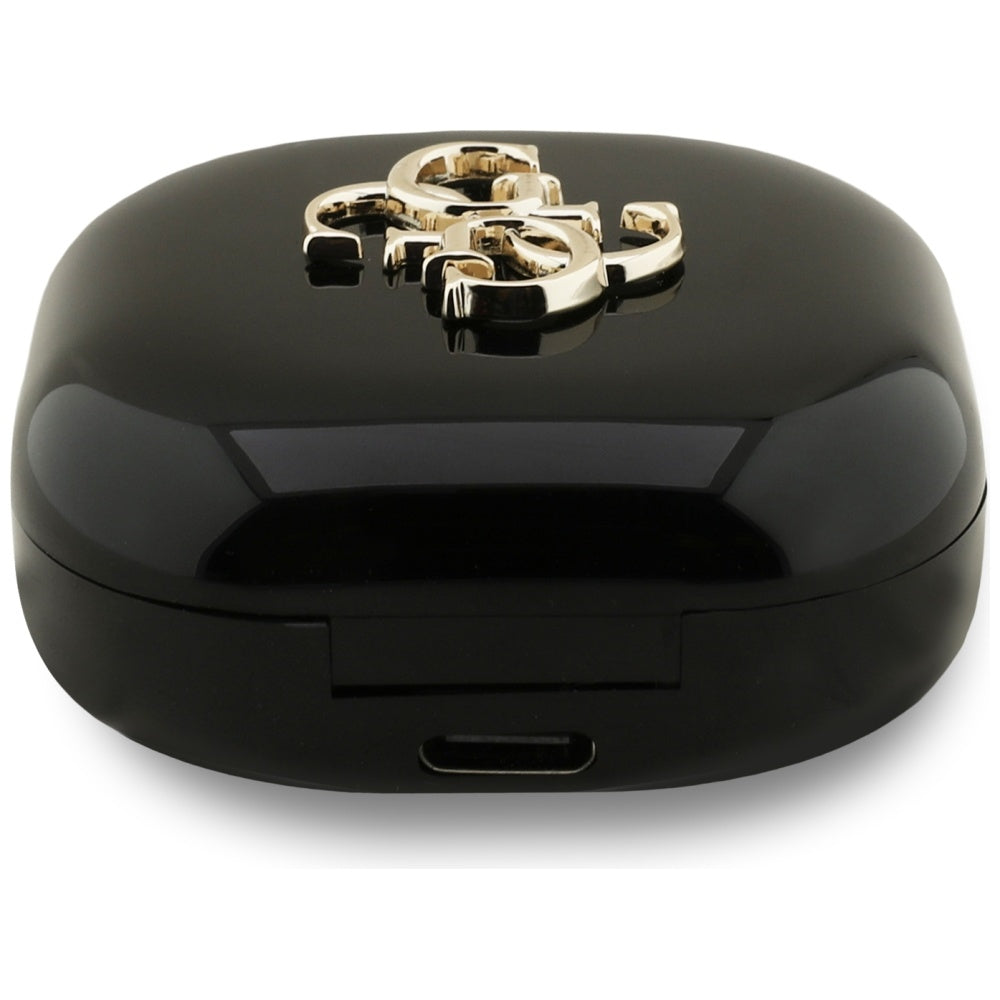 Manos libres Bluetooth Guess 4G Metal Logo, TWS, Negro