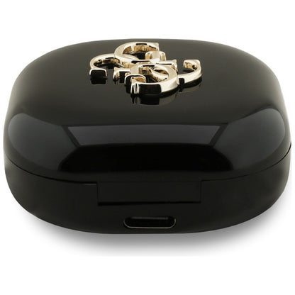 Manos libres Bluetooth Guess 4G Metal Logo, TWS, Negro