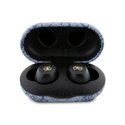 Manos libres Bluetooth Guess 4G Metal, TWS, Azul
