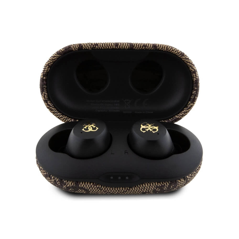 Manos libres Bluetooth Guess 4G Metal, TWS, Marrón