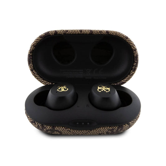 Manos libres Bluetooth Guess 4G Metal, TWS, Marrón