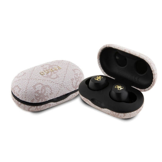 Manos libres Bluetooth Guess 4G Metal, TWS, Rosa