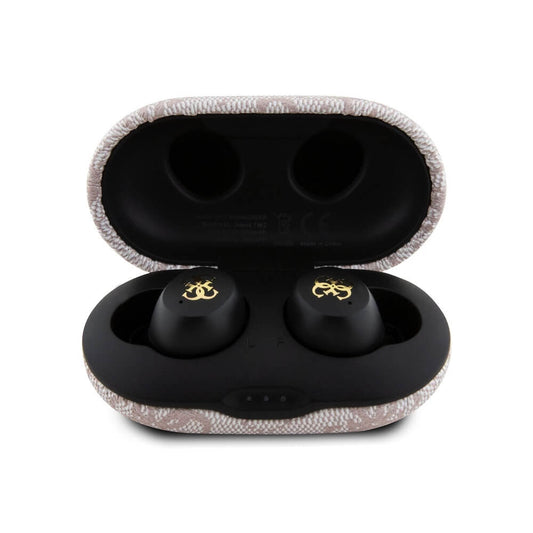 Manos libres Bluetooth Guess 4G Metal, TWS, Rosa