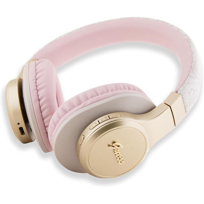 Manos libres Bluetooth Guess 4G Tone on Tone Script Logo, A2DP, Rosa