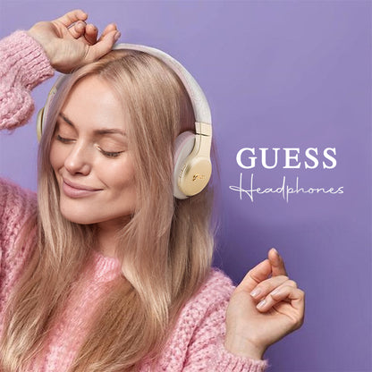 Manos libres Bluetooth Guess 4G Tone on Tone Script Logo, A2DP, Rosa