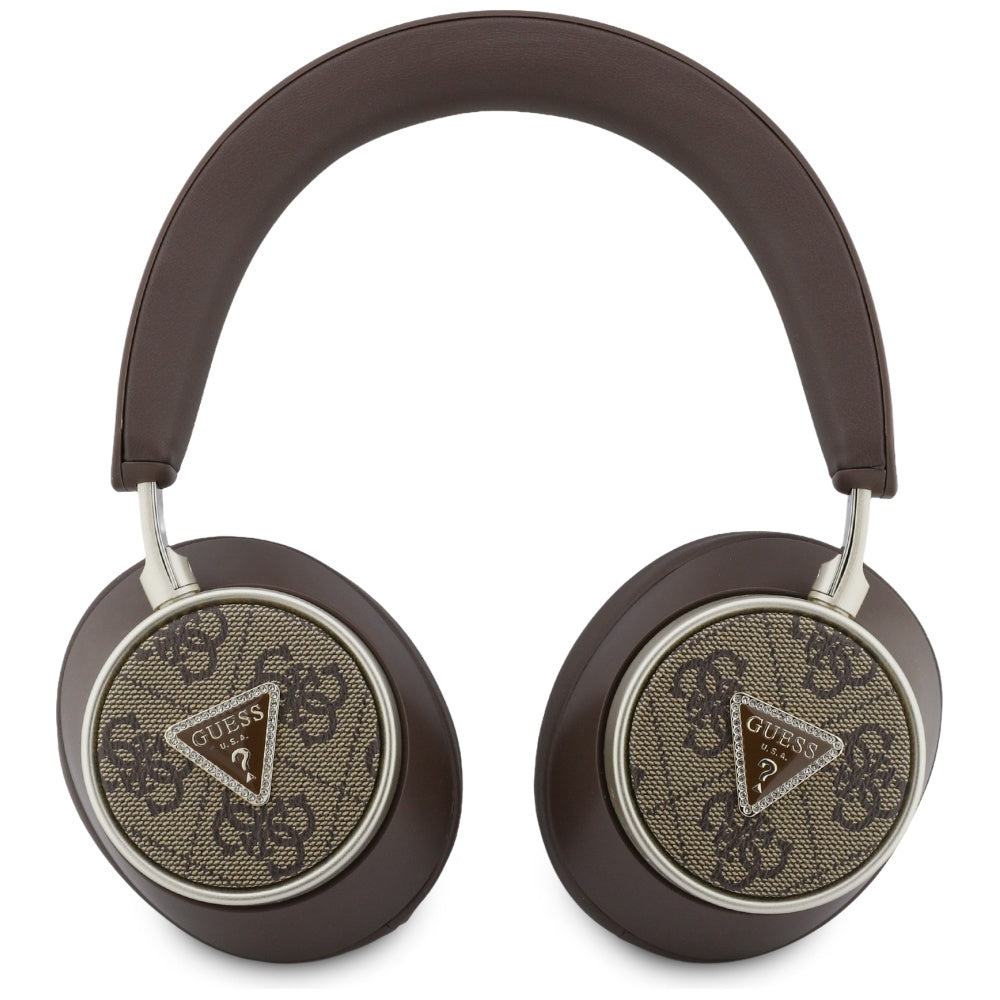 Manos libres Bluetooth Guess 4G Logo Triángulo Dorado, A2DP, Marrón