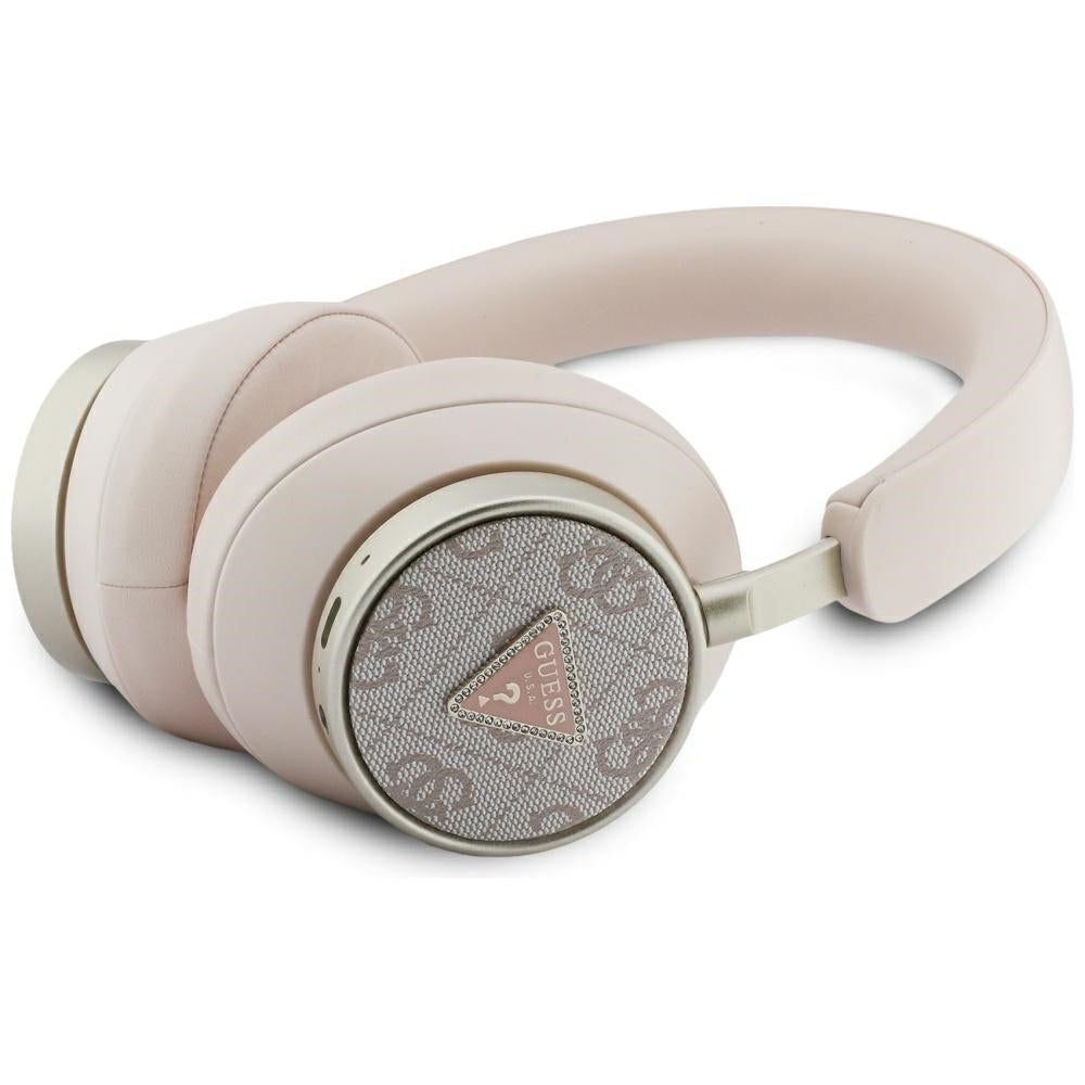 Manos libres Bluetooth Guess 4G Gold Triangle Logo, A2DP, Rosa