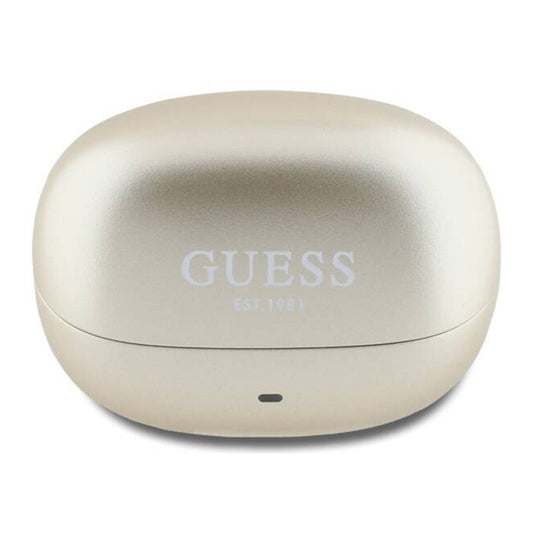 Manos libres Bluetooth Guess Capsule con Logo Impreso, TWS, ANC, Dorado