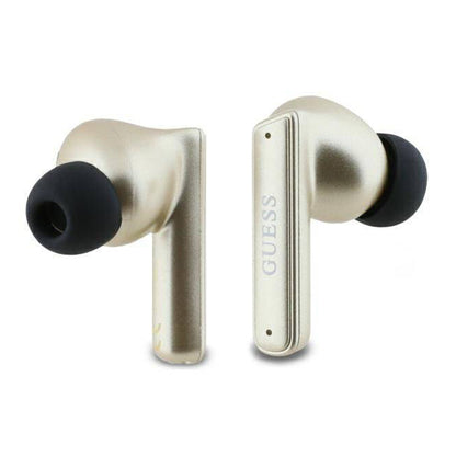 Manos libres Bluetooth Guess Capsule con Logo Impreso, TWS, ANC, Dorado