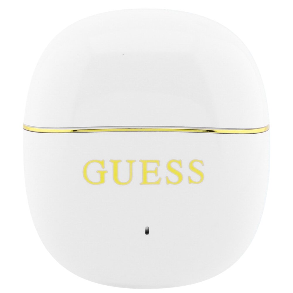 Manos libres Bluetooth Guess Glossy Gold Line Classic, TWS, Blanco