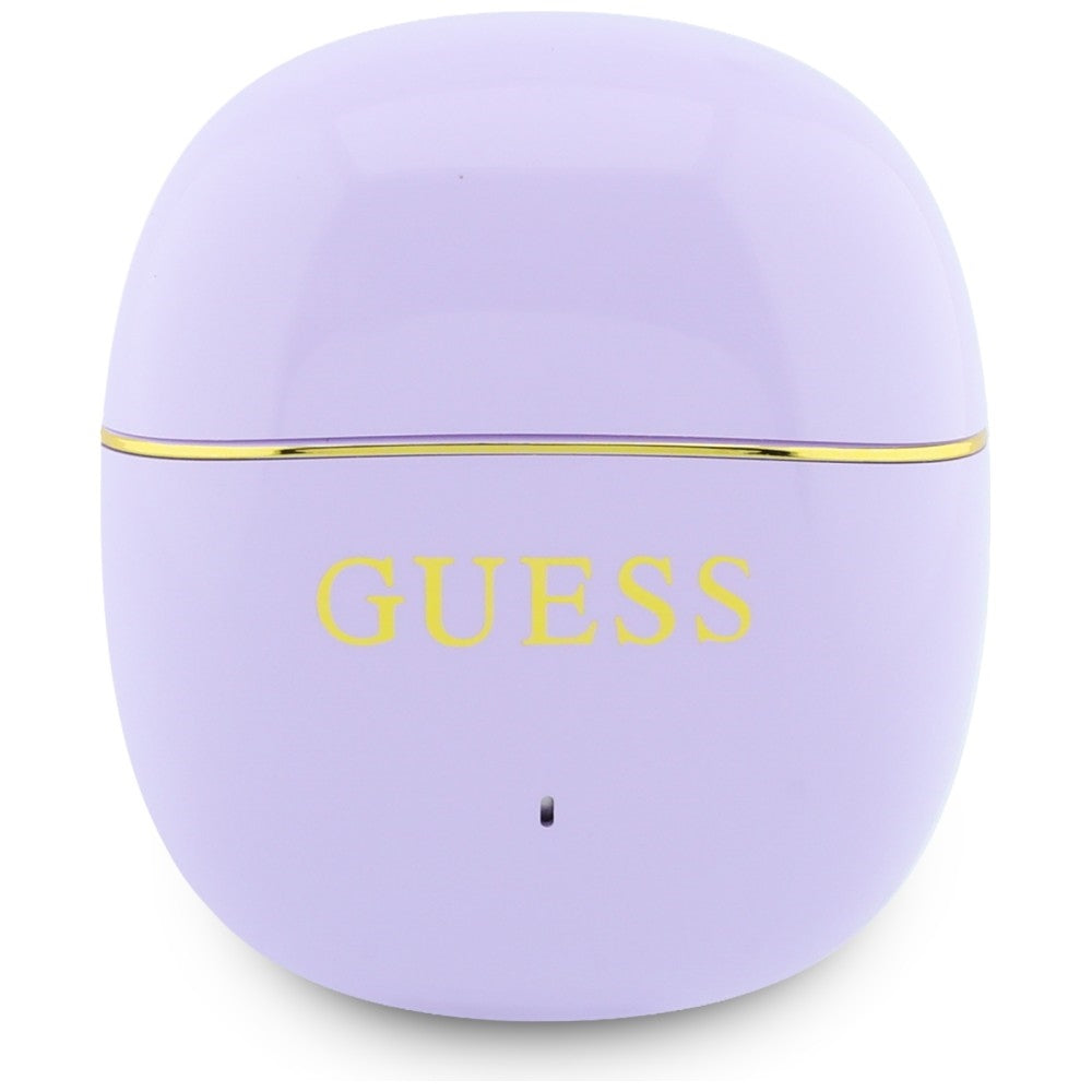 Manos libres Bluetooth Guess Glossy Gold Line Classic, TWS, Morado
