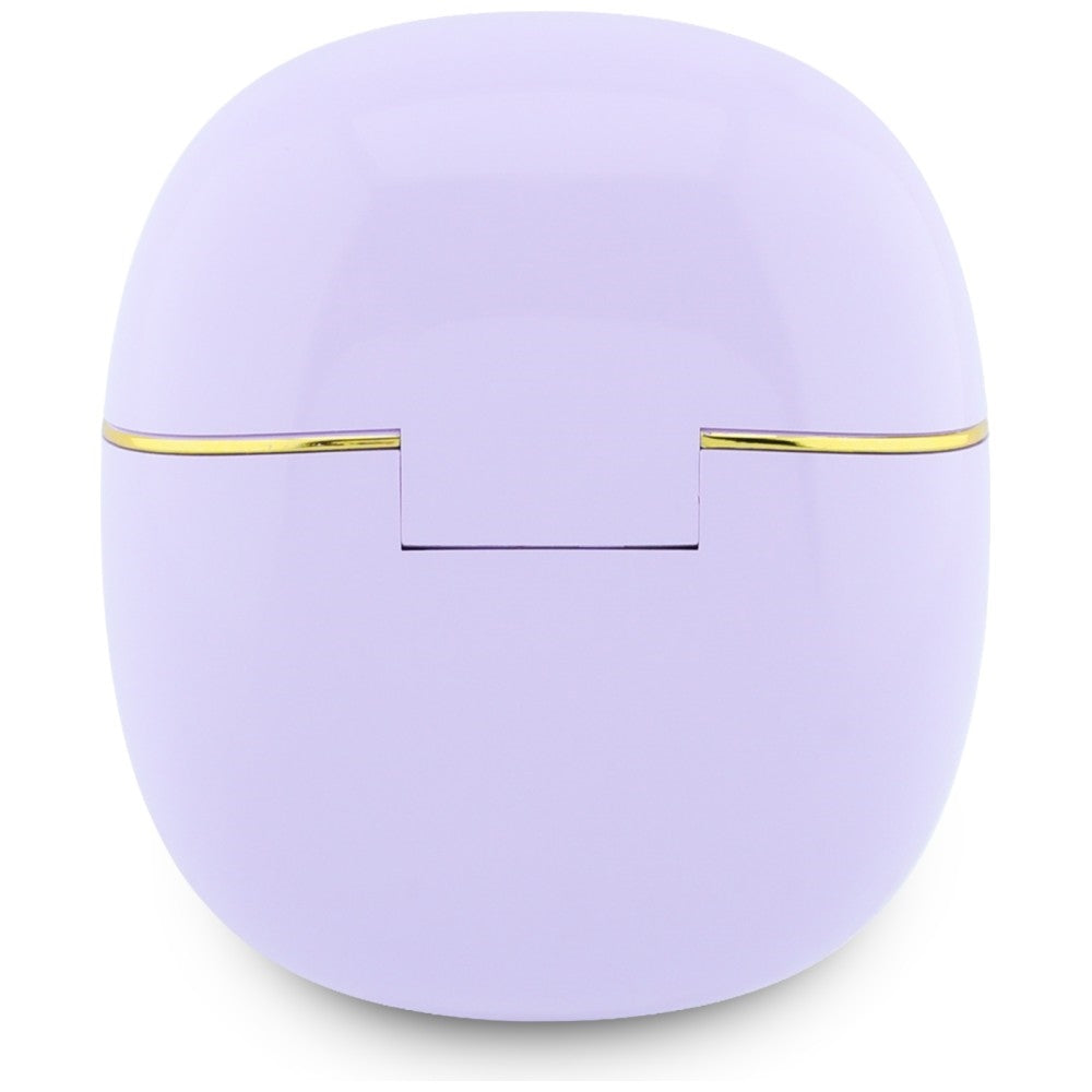Manos libres Bluetooth Guess Glossy Gold Line Classic, TWS, Morado