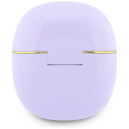 Manos libres Bluetooth Guess Glossy Gold Line Classic, TWS, Morado