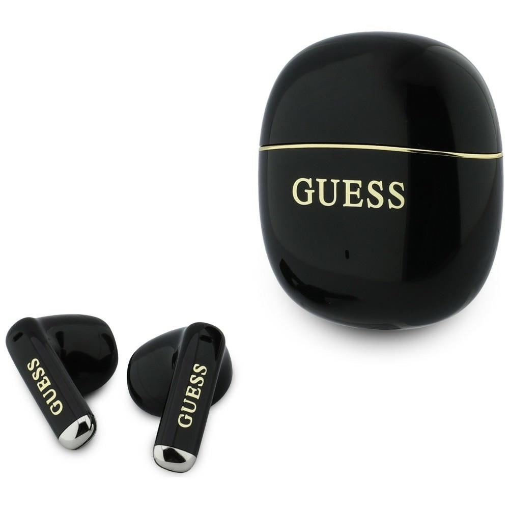 Manos libres Bluetooth Guess Glossy Gold Line Classic, TWS, Negro
