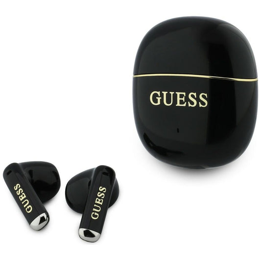 Manos libres Bluetooth Guess Glossy Gold Line Classic, TWS, Negro
