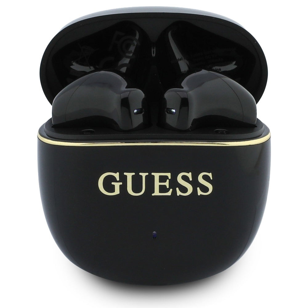 Manos libres Bluetooth Guess Glossy Gold Line Classic, TWS, Negro