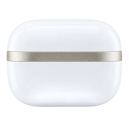 Auriculares Bluetooth Guess Glossy Gold Line Printed Classic Logo, TWS, blancos