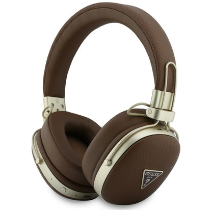Manos libres Bluetooth Guess con logo triangular granuloso, A2DP, Marrón