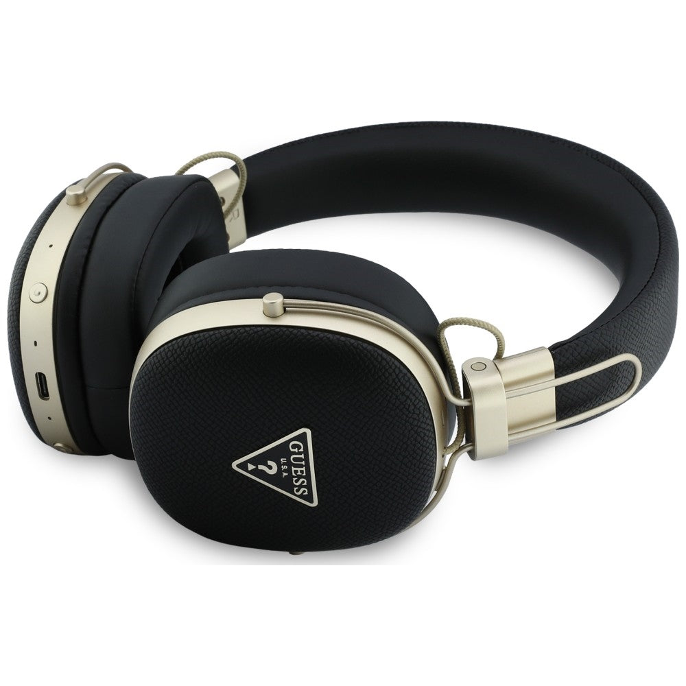 Manos libres Bluetooth Guess con logo triangular texturizado, A2DP, Negro