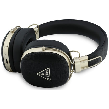 Manos libres Bluetooth Guess con logo triangular texturizado, A2DP, Negro