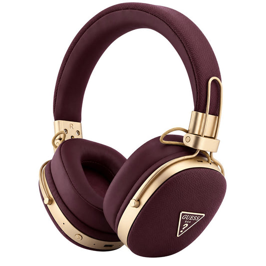 Guess Grained Triangle Logo Bluetooth Handsfree, A2DP, Burgundy