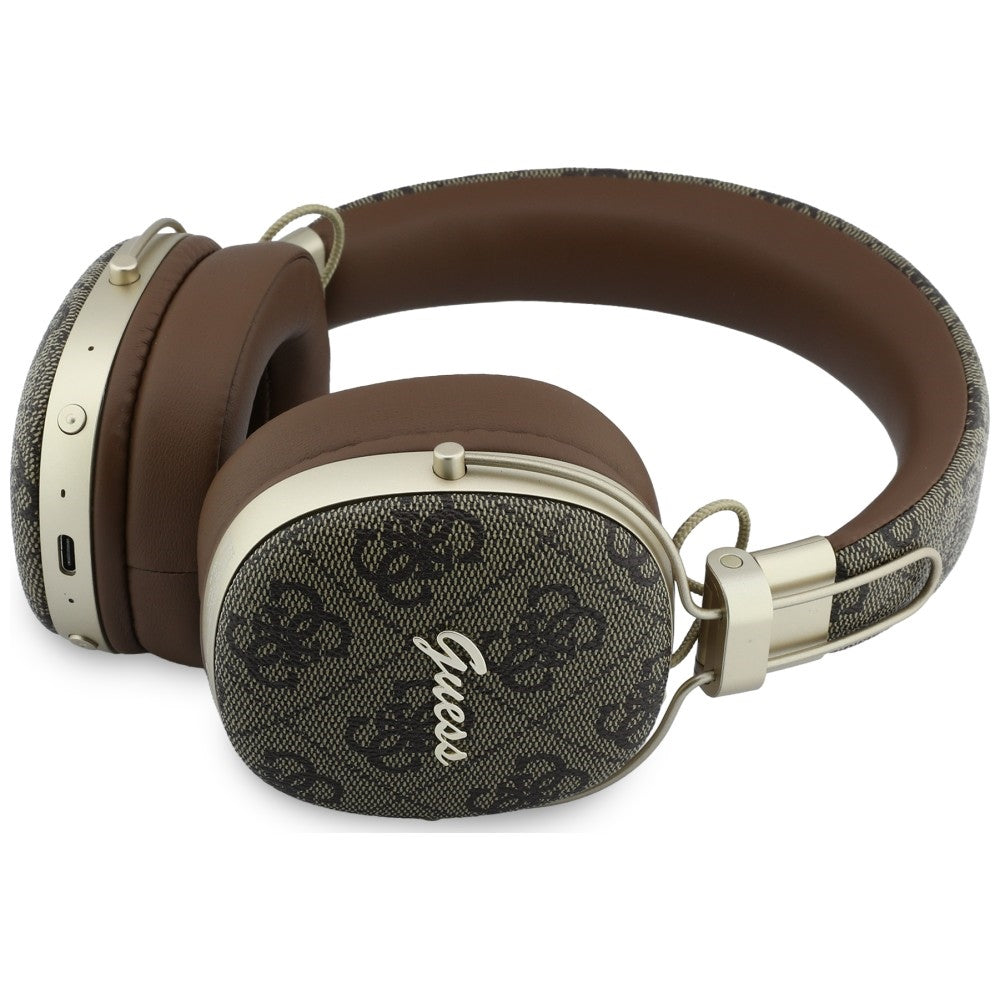 Manos libres Bluetooth Guess Metal 4G Script Logo, A2DP, Marrón