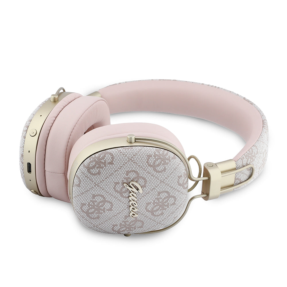 Manos libres Bluetooth Guess Metal 4G Script Logo, A2DP, Rosa
