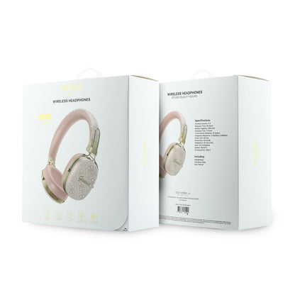 Manos libres Bluetooth Guess Metal 4G Script Logo, A2DP, Rosa