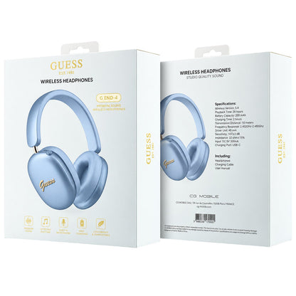 Manos libres Bluetooth Guess Metal Script Logo, A2DP, Azul