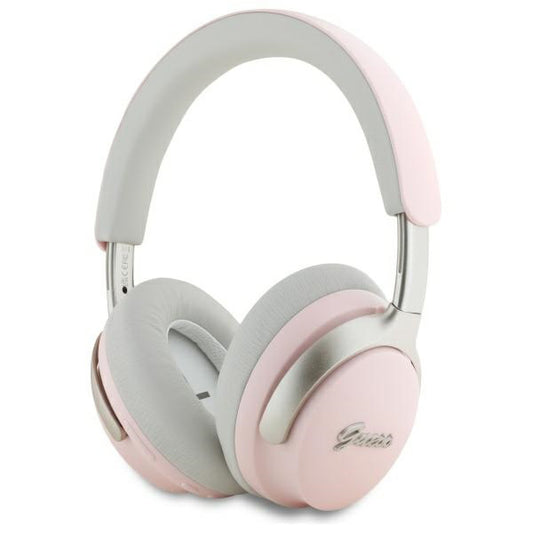 Manos libres Bluetooth Guess Metal Script Logo, A2DP, ANC, Rosa