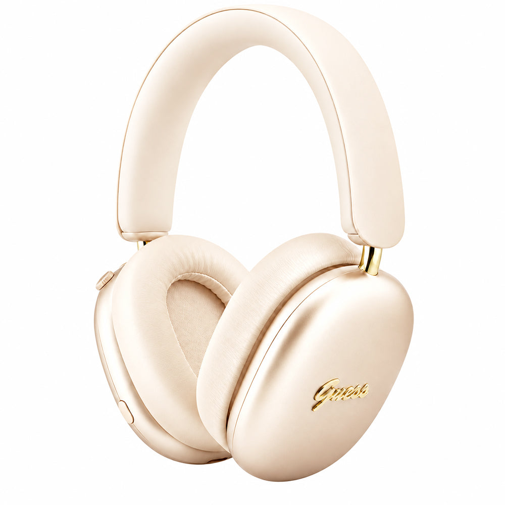 Auriculares Bluetooth Guess Metal Script Logo, A2DP, Beige
