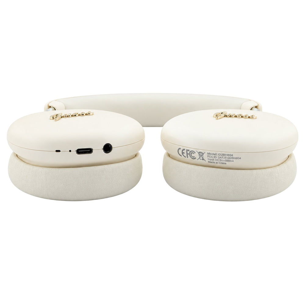 Auriculares Bluetooth Guess Metal Script Logo, A2DP, Beige